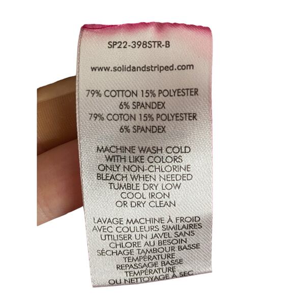 Solid & Striped Mini Bailey Terrycloth Dress Knot Detail Pink Strawberry Medium - Picture 9 of 10